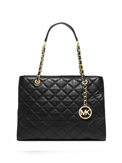 michael kors quilted chain zipped bags|Michael Kors quilted tote bag.